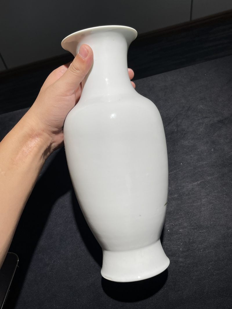 民国 粉彩花鸟纹瓶一对 - 图17