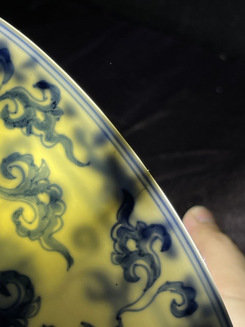 清康熙 仿宣窑青花花卉纹大碗 - 图11