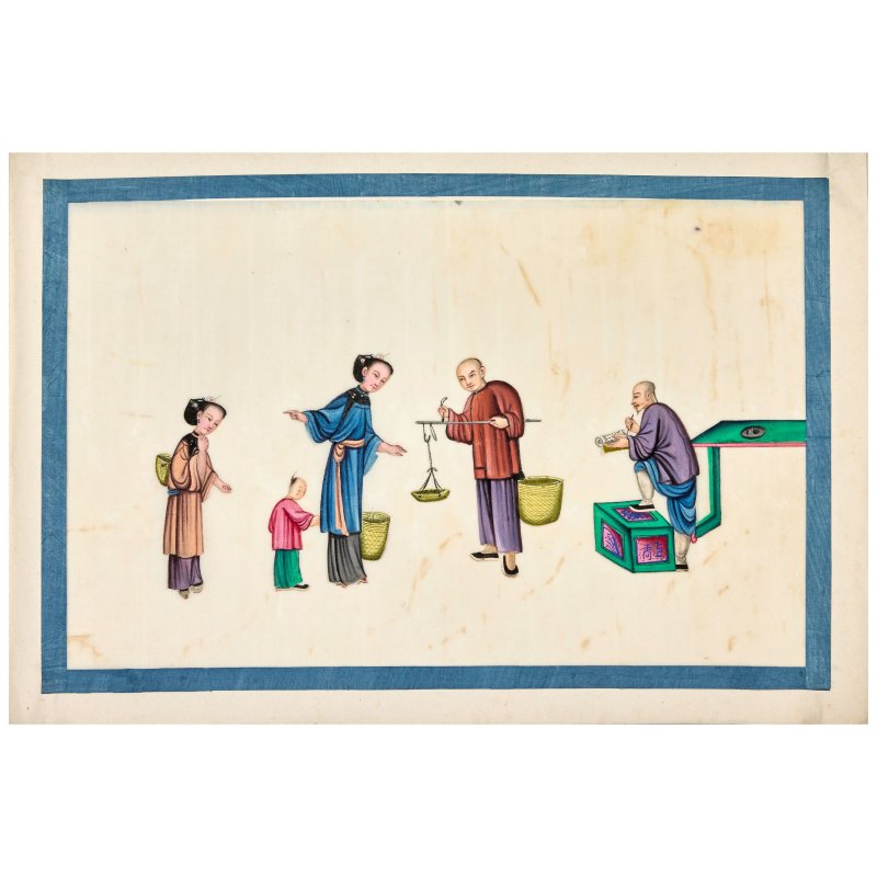 中國畫家 十九世紀 製茶圖 冊頁十二開 水粉通草畫 | CHINESE ARTIST (19TH CENTURY) - 图10