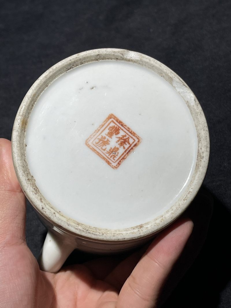 民国 粉彩花鸟纹茶壶一组12件 - 图73