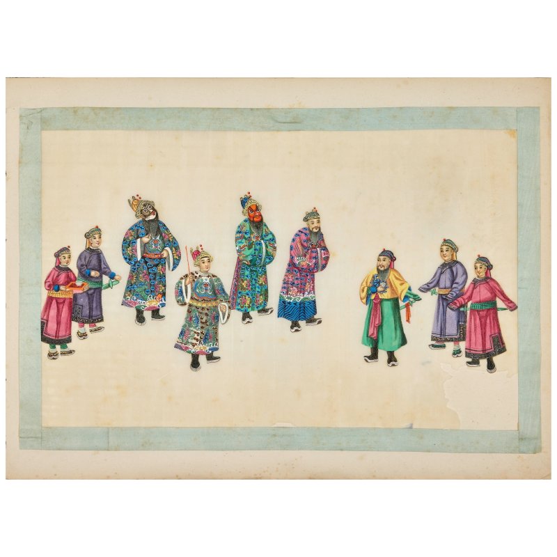 十九世紀 節日圖冊頁十二開 水粉通草畫 | HOANQUA (19TH CENTURY) - 图9