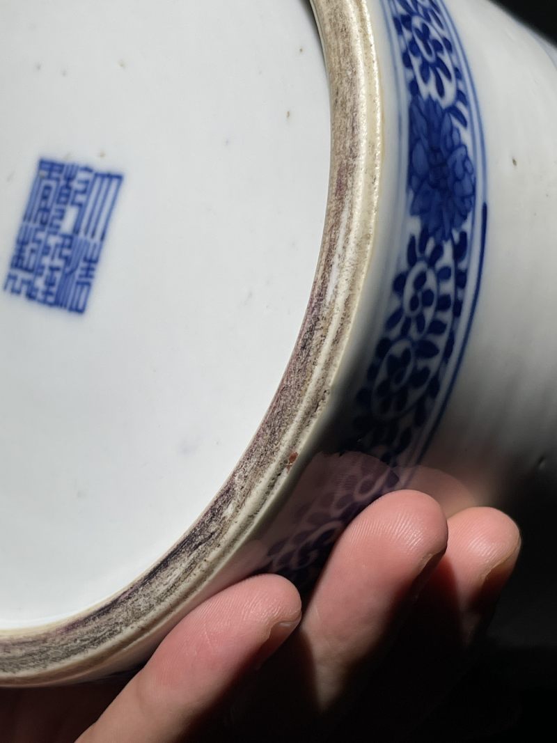 清晚期 青花花鸟纹帽筒 - 图14