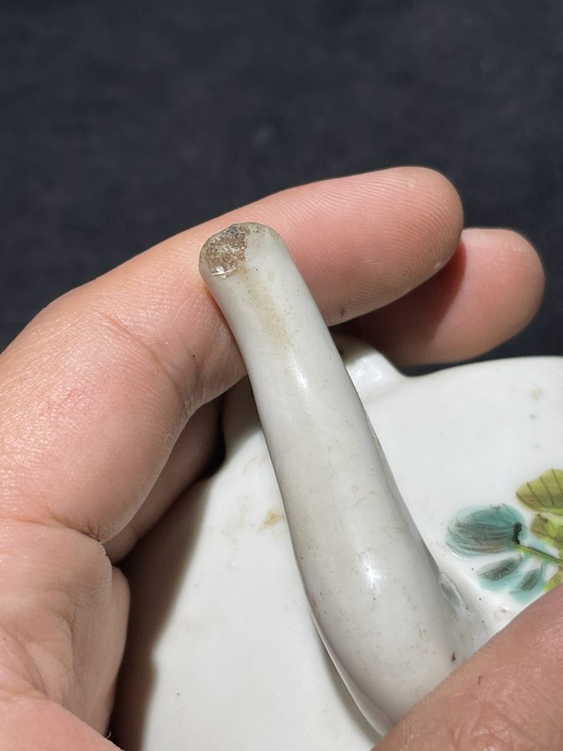 民国 粉彩花鸟纹茶壶一组12件 - 图74