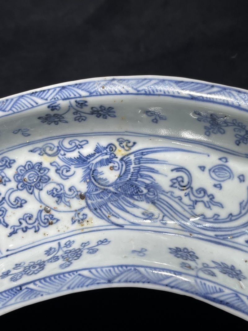 明万历 青花铁线描凤穿花纹攒盘一组十二件 - 图11