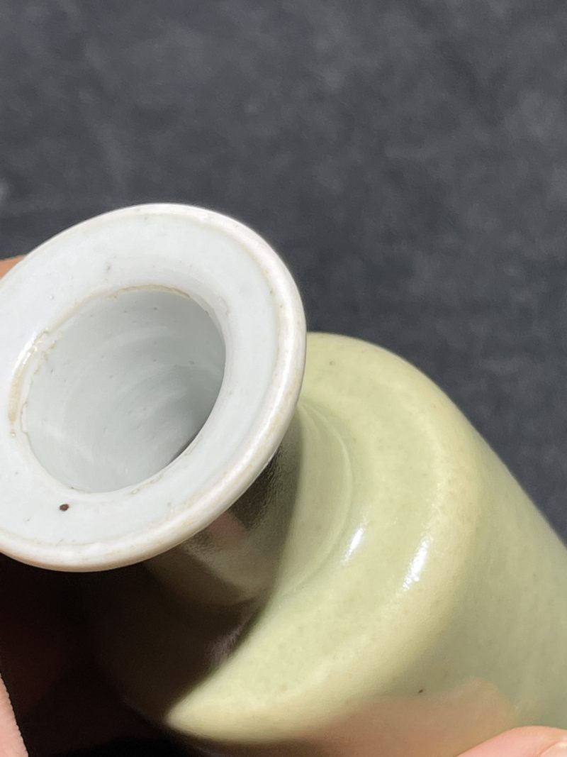 清康熙 青釉小棒槌瓶 - 图7