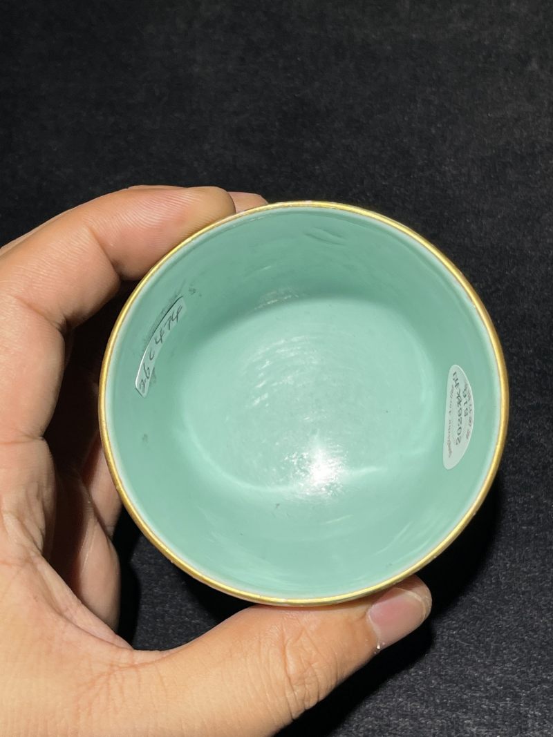 清光绪 仿景泰蓝福寿万代纹杯 - 图5