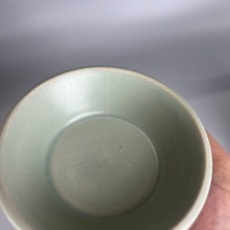 明代 龙泉窑粉青釉直边洗 - 图6