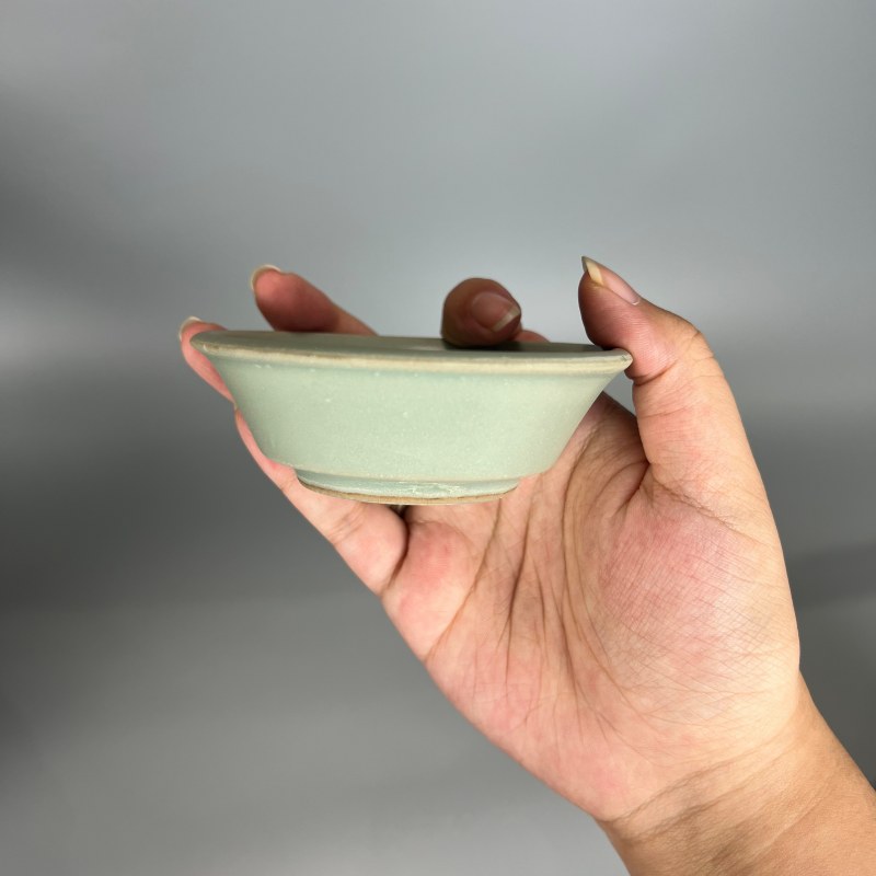明代 龙泉窑粉青釉直边洗 - 图7