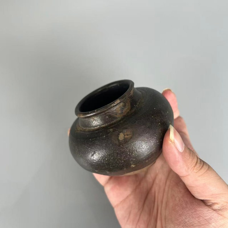 明代 洪塘窑大海茶入 - 图5