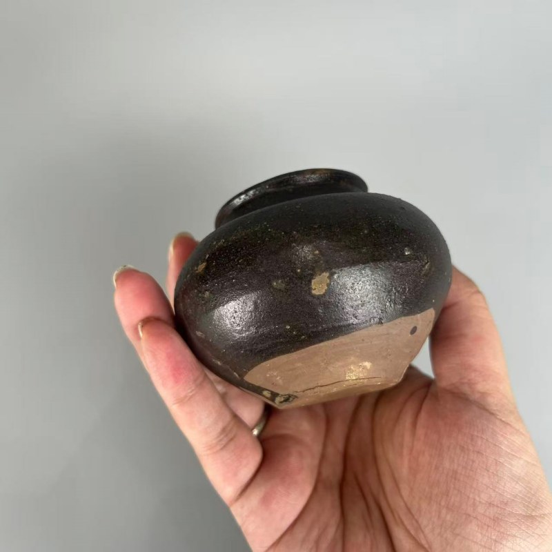 明代 洪塘窑大海茶入 - 图6