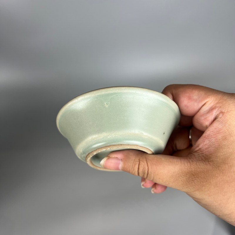 明代 龙泉窑粉青釉直边洗 - 图8