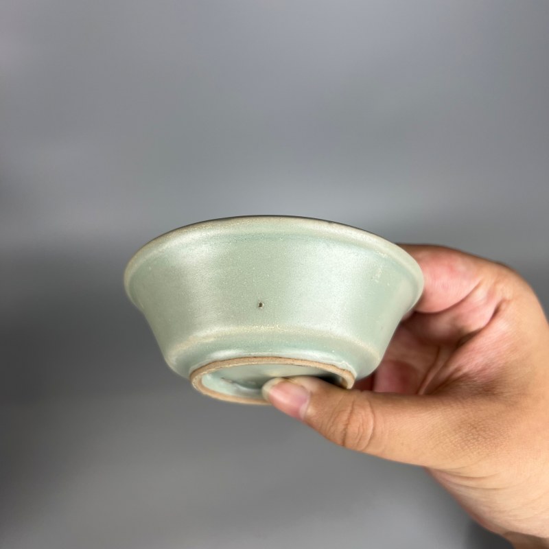 明代 龙泉窑粉青釉直边洗 - 图9