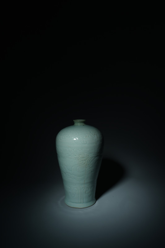 青白釉龙纹梅瓶 - 图1