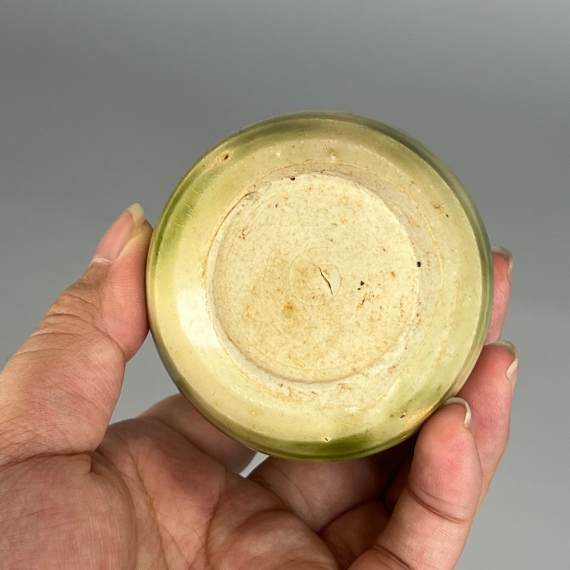 明代 绿釉茄子形香罐 - 图15