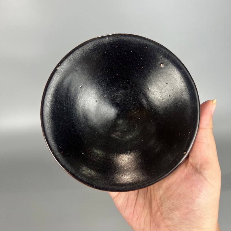 明代 吉州窑黑釉斗笠盏 - 图4