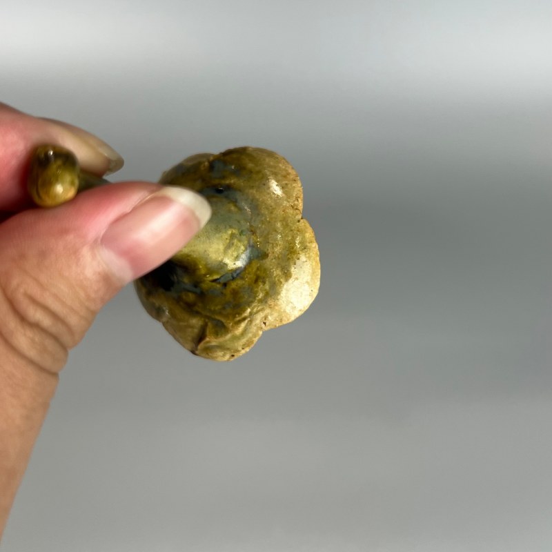 明代 绿釉茄子形香罐 - 图19