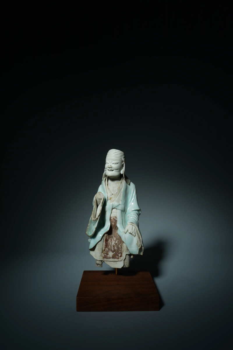 湖田窑仙翁瓷塑 - 图1