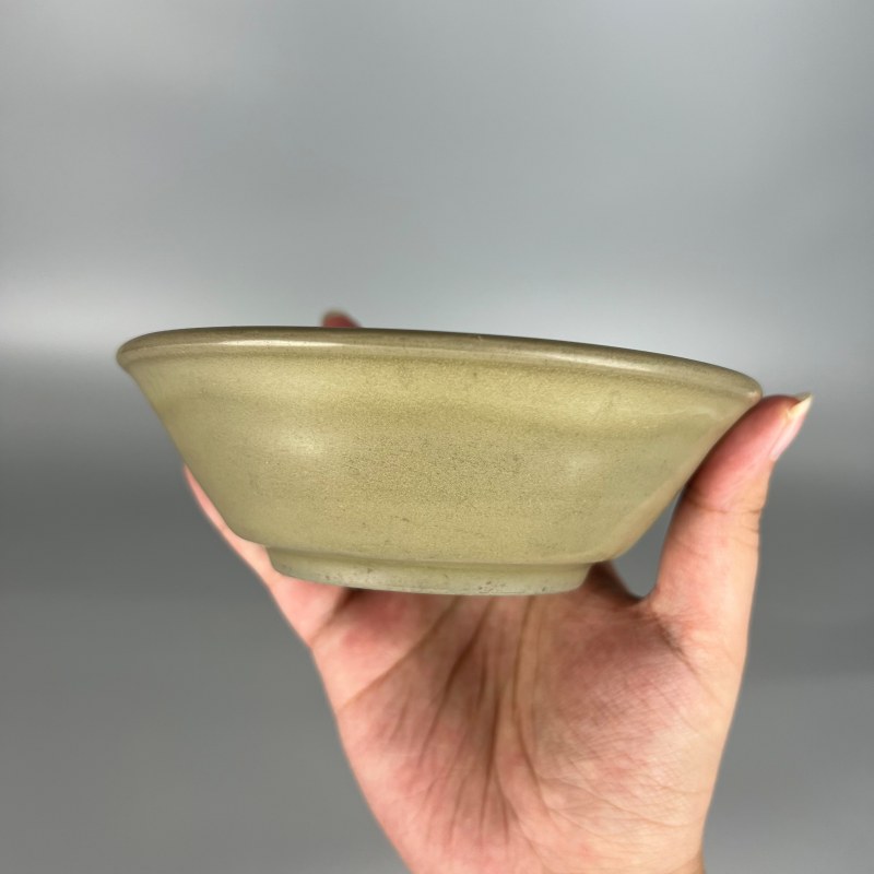 明代 龙泉窑青釉直边洗 - 图6