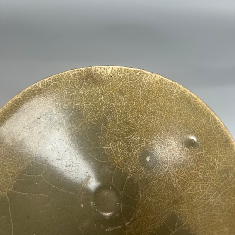 明代 龙泉米黄釉斗笠碗 - 图8