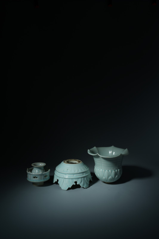 湖田窑莲瓣纹分体式花口香炉 - 图4