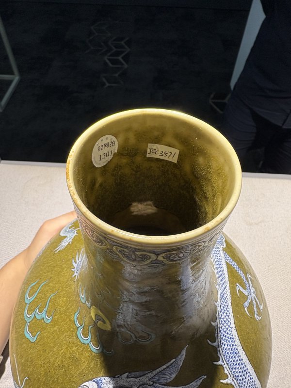 清光绪 茶叶末釉粉彩龙纹瓶 - 图10