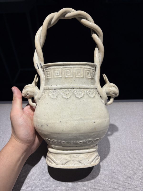 明 仿定釉提梁卣 - 图5