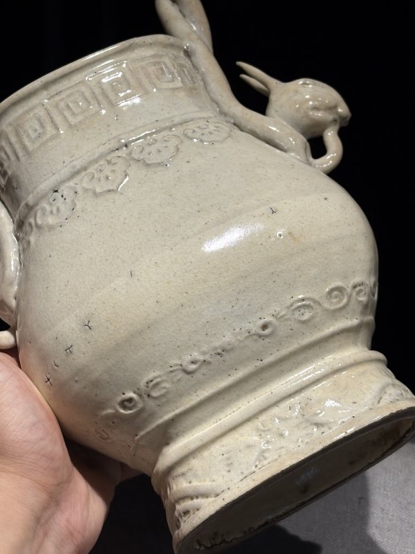 明 仿定釉提梁卣 - 图8
