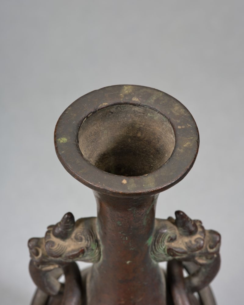 明代 仿古铜瓶、双兽耳铜瓶 - 图4