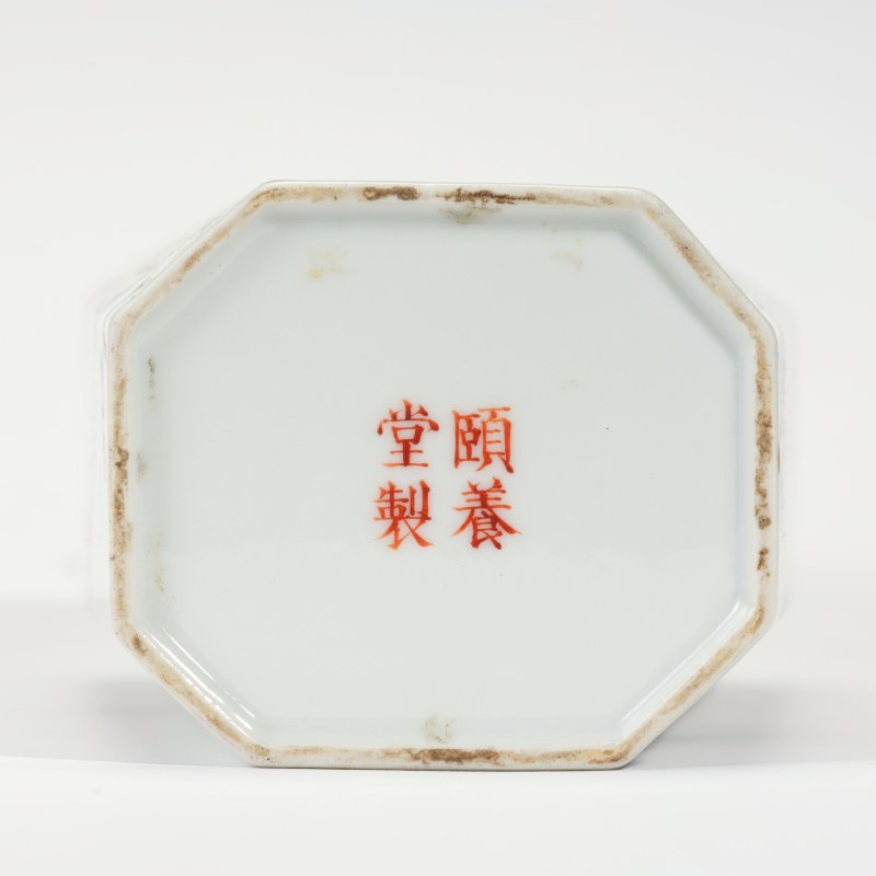 民国 粉彩六方瓶 - 图5