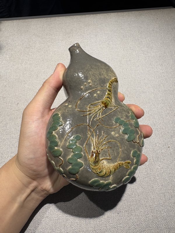 清 粉彩葫芦盖盒 - 图9