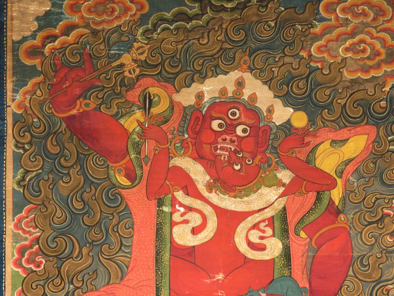 19世纪 红财神唐卡 - 图4