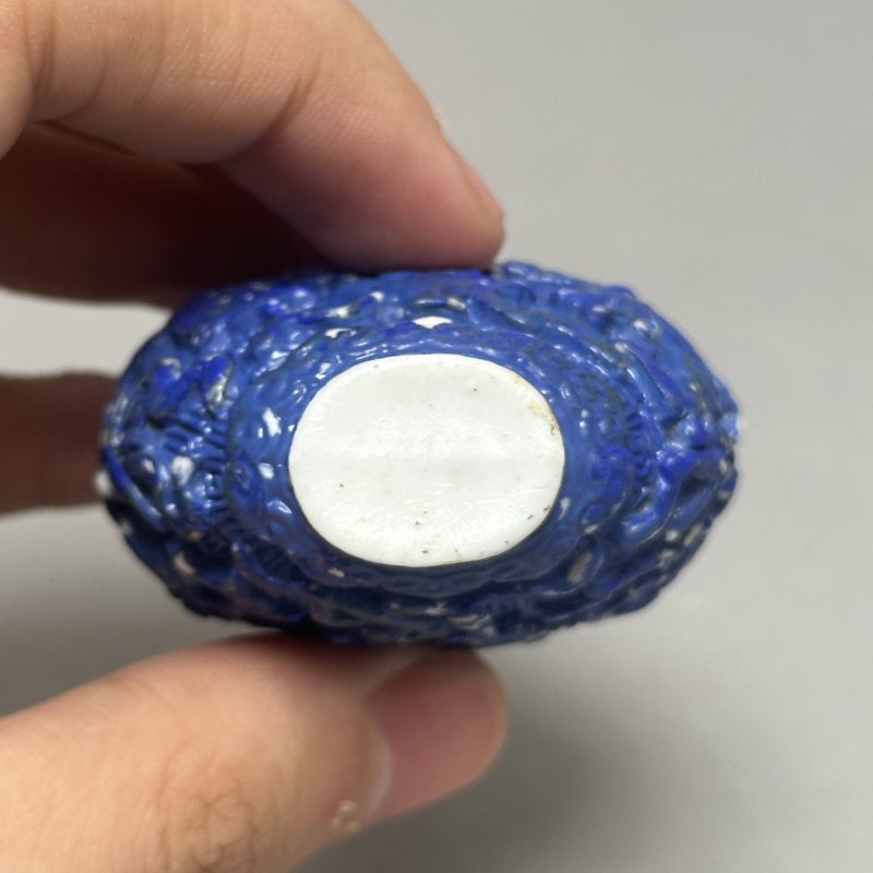 清中期 青金石釉鼻烟壶 - 图4