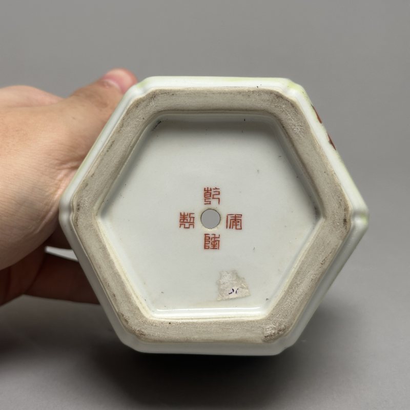 民国 粉彩婴戏花盆 - 图4