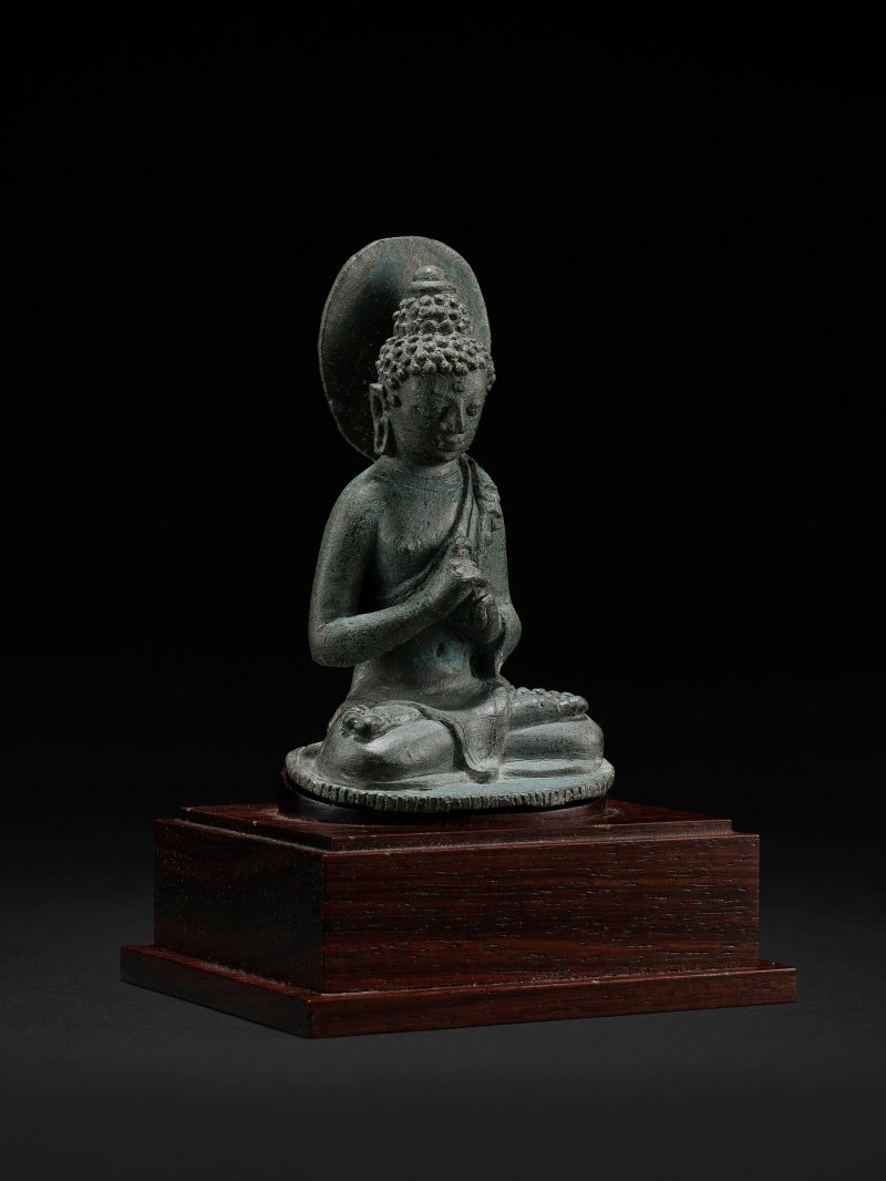 銅合金毗盧遮那佛坐像  印度尼西亞 爪哇 九世紀至十世紀 - 图4