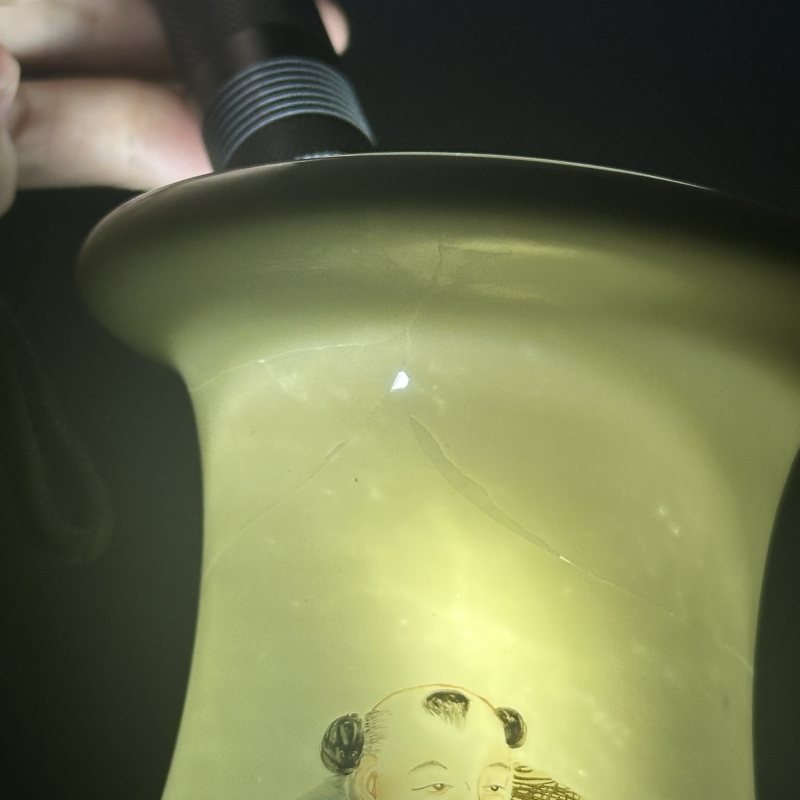 民国 粉彩婴戏洗口瓶 - 图8