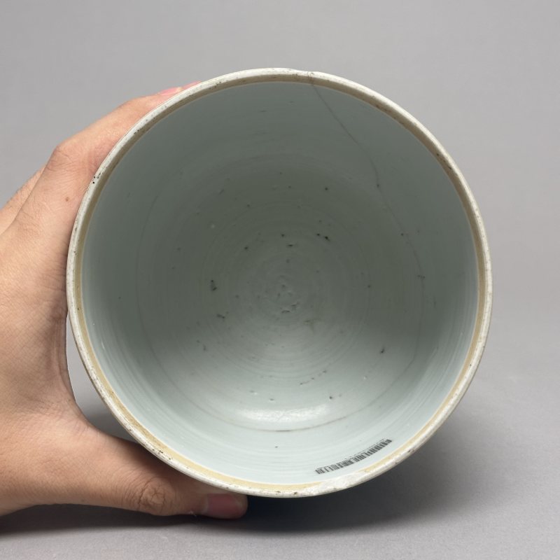 清康熙 青花花间寿盖罐 - 图3