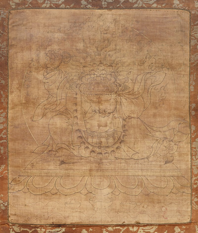 雲面大黑天唐卡  八世噶瑪巴米覺多傑（1557-1604年）題 西藏 十六世紀