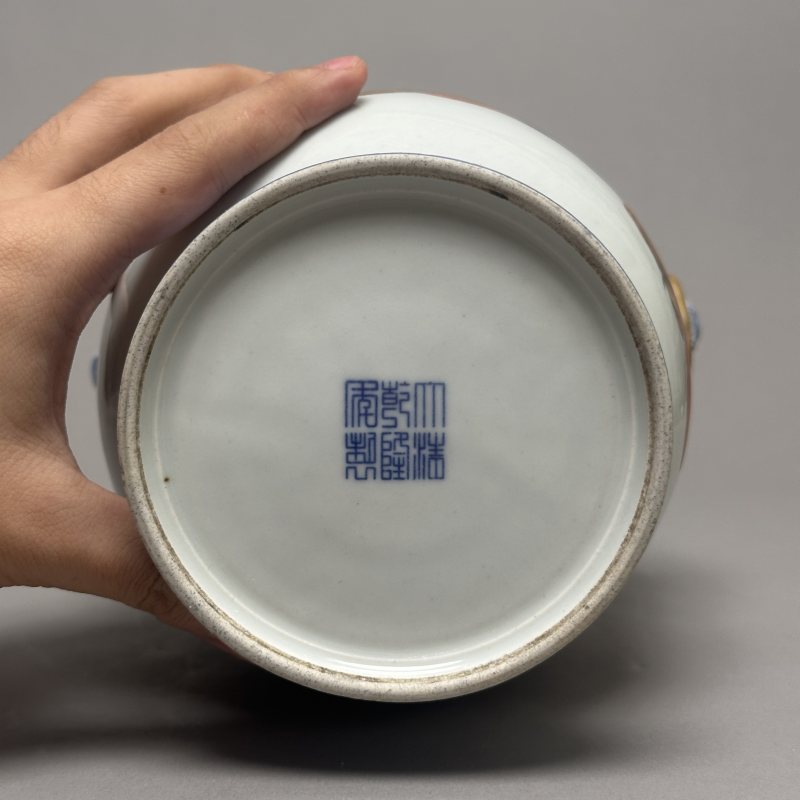 解放后 粉彩十八罗汉瓶 - 图6