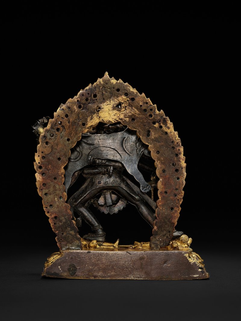 局部鎏金紫金銅合金勝樂金剛立像  西藏 扎什倫布寺 十七至十八世紀 - 图3