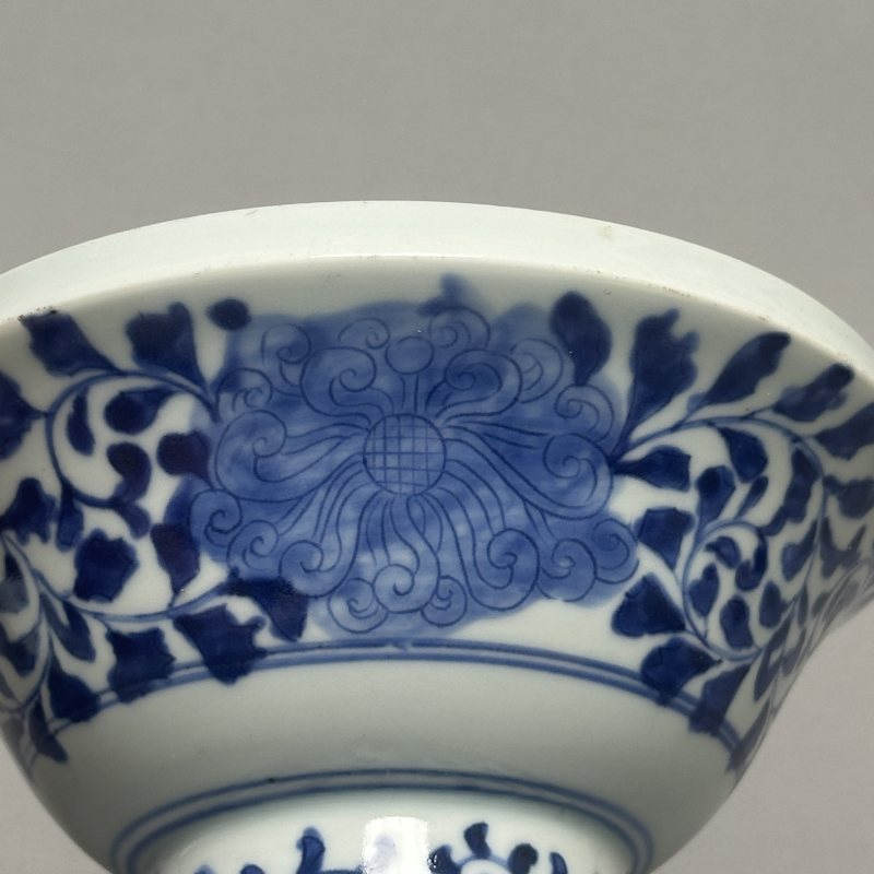 清中期 青花鱼藻纹贡碗 - 图3