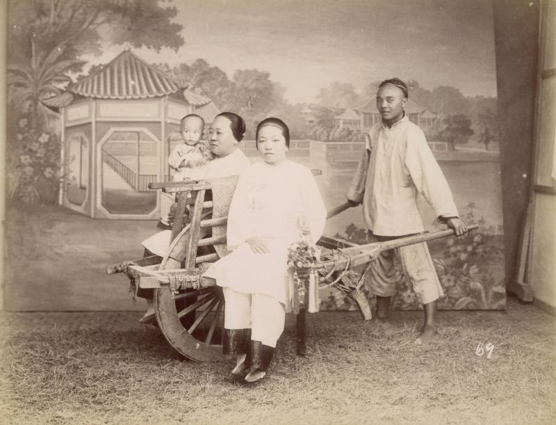 1880年代 洛伦佐·费斯勒 载客独轮车 - 图1