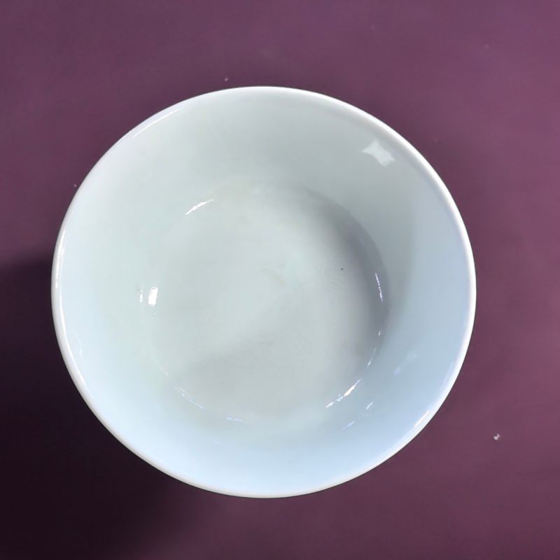 清晚期 白釉暗刻龙纹高足碗 - 图9