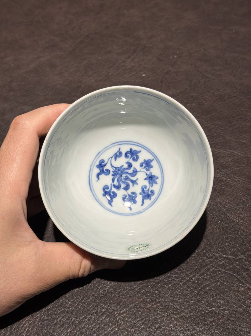 清康熙 青花缠枝莲纹碗 - 图5