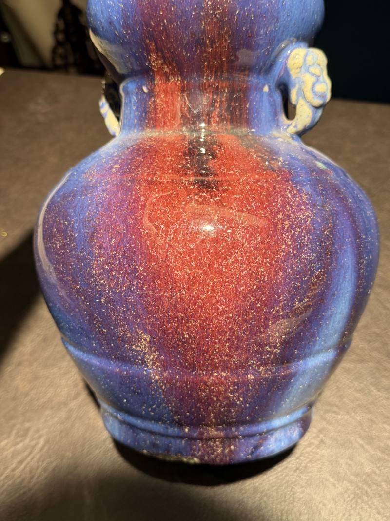 清乾隆 窑变釉葫芦瓶 - 图6