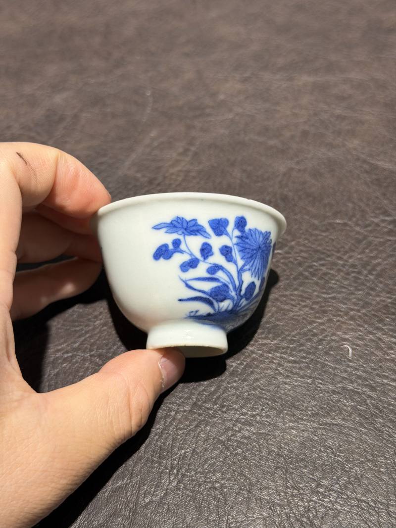 清中期 青花花卉纹杯一组6件 - 图34
