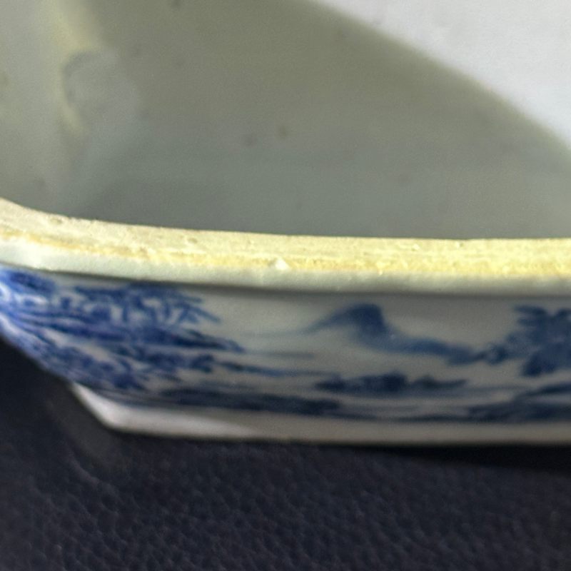 清乾隆 青花山水人物盖锅 - 图20