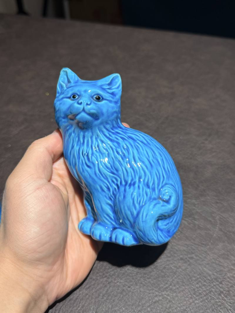 解放初期 猫塑像摆件一组4件 - 图18