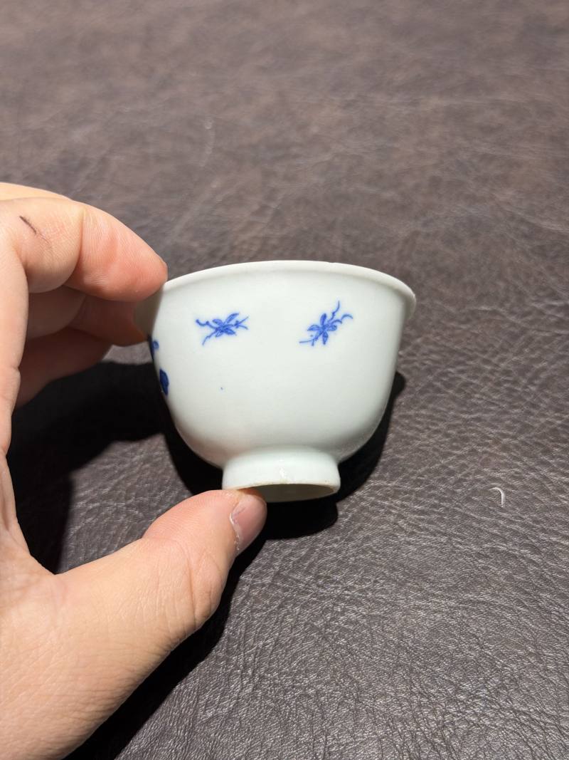 清中期 青花花卉纹杯一组6件 - 图35