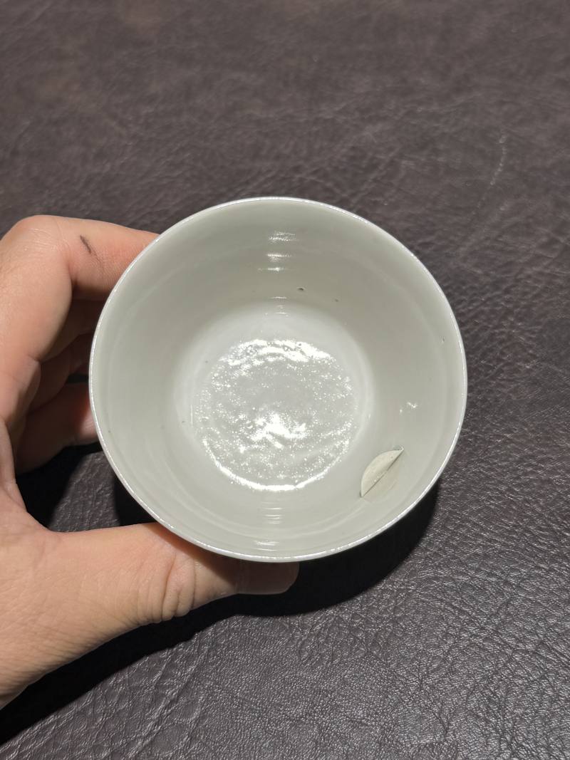 民国 仿雍正粉彩花卉马蹄杯 - 图5