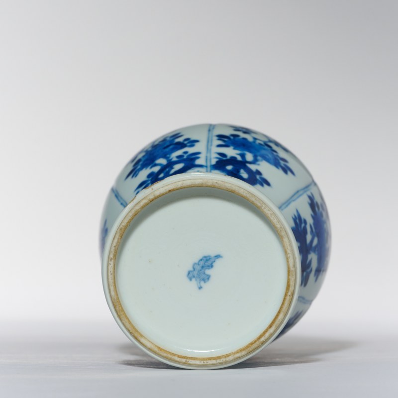 清康熙 青花花卉纹瓶 - 图4